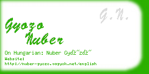 gyozo nuber business card